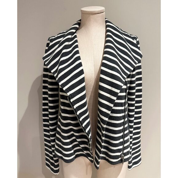 Gap Womens Grey and White Striped Blazer Jacket Size XS Work Wear - Picture 2 of 6